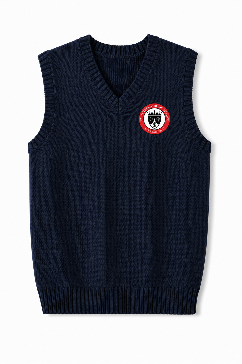 Lux Knit Sweater Vest (unisex) - Navy (SJT)