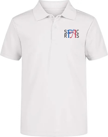 Performance Tech Polo (unisex) - White, With SRFACS Logo