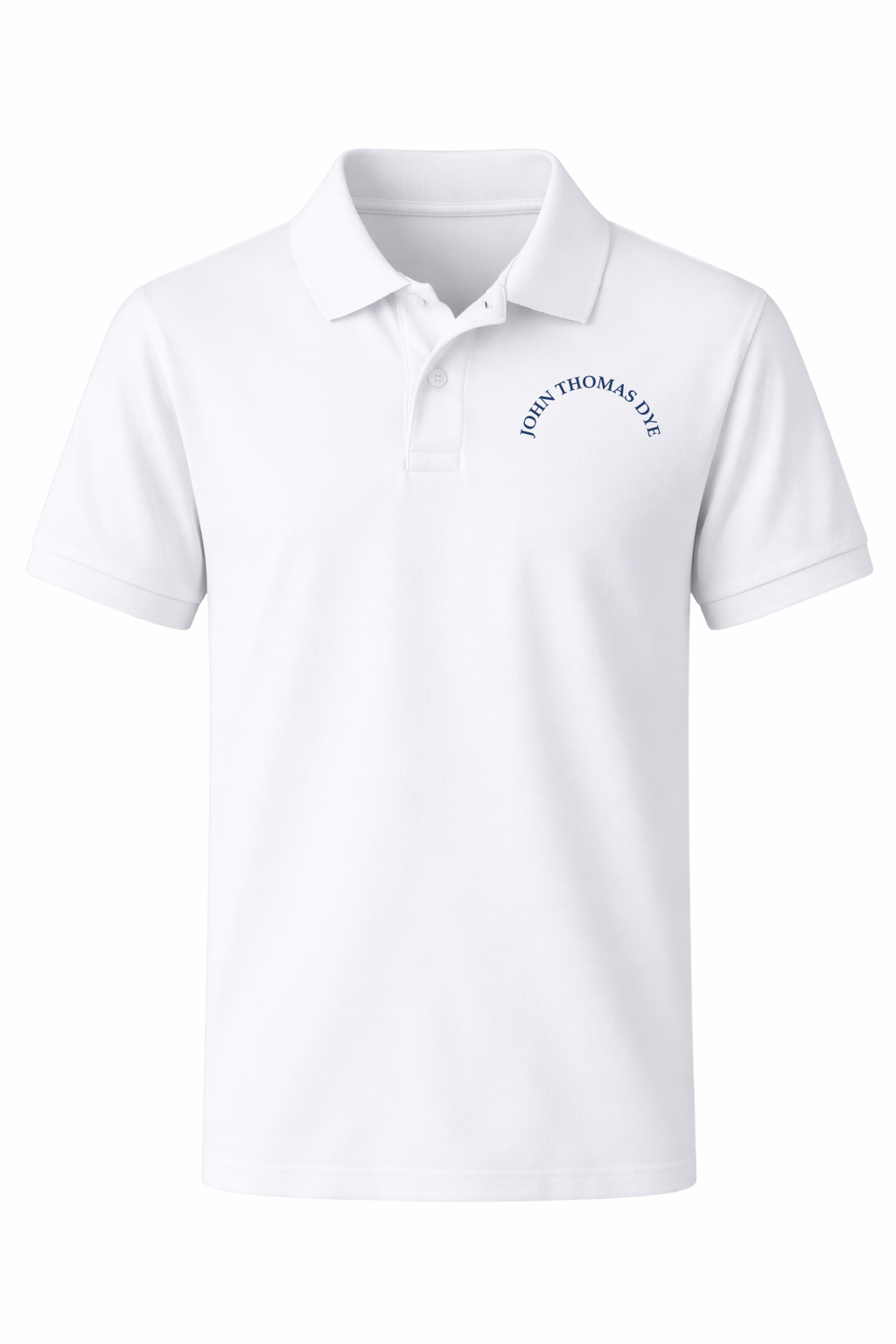 Classic Comfort Polo (unisex) - White, Embroidered with JTD