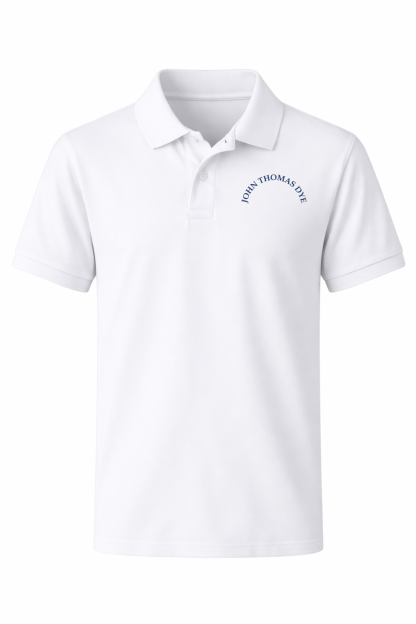 Classic Comfort Polo (unisex) - White, Embroidered with JTD