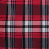 V Neck Classic Jumper - Red/Black Plaid