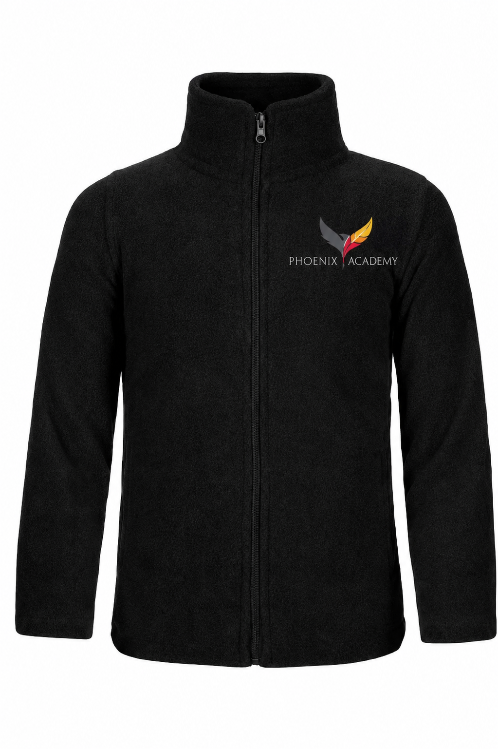Softshell Fleece - Black, With Phoenix Academy School Logo