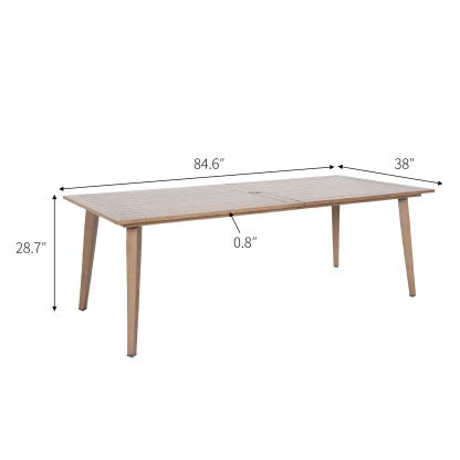 8-Seater Swivel Aluminium Dining Set Outdoor Garden Furniture