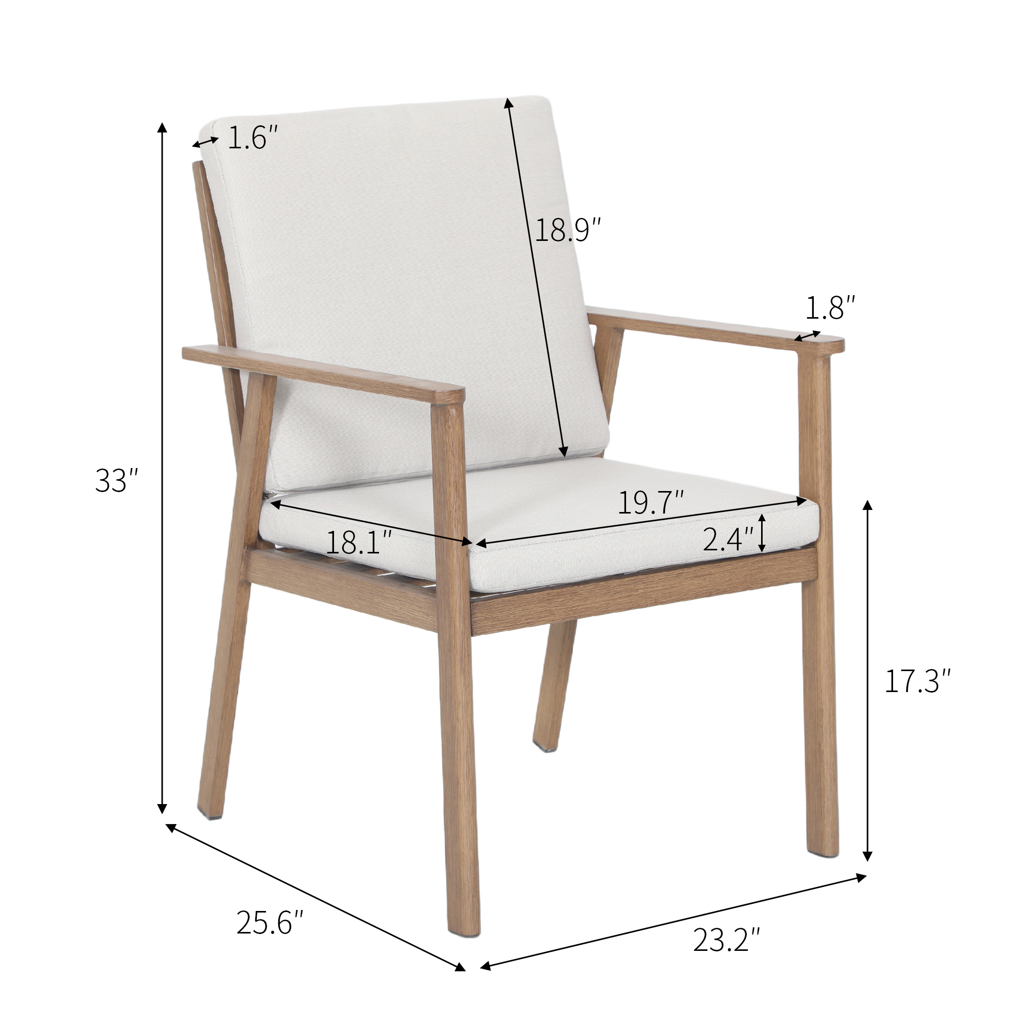 2 Swivel Chairs+ 6 Chairs Aluminium Dining Set Outdoor Garden Furniture