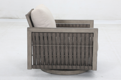 2 Swivel Sofa+4 cushions+1 coffee table