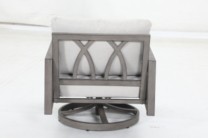 2 swivel sofa+4 cushions+1 side table