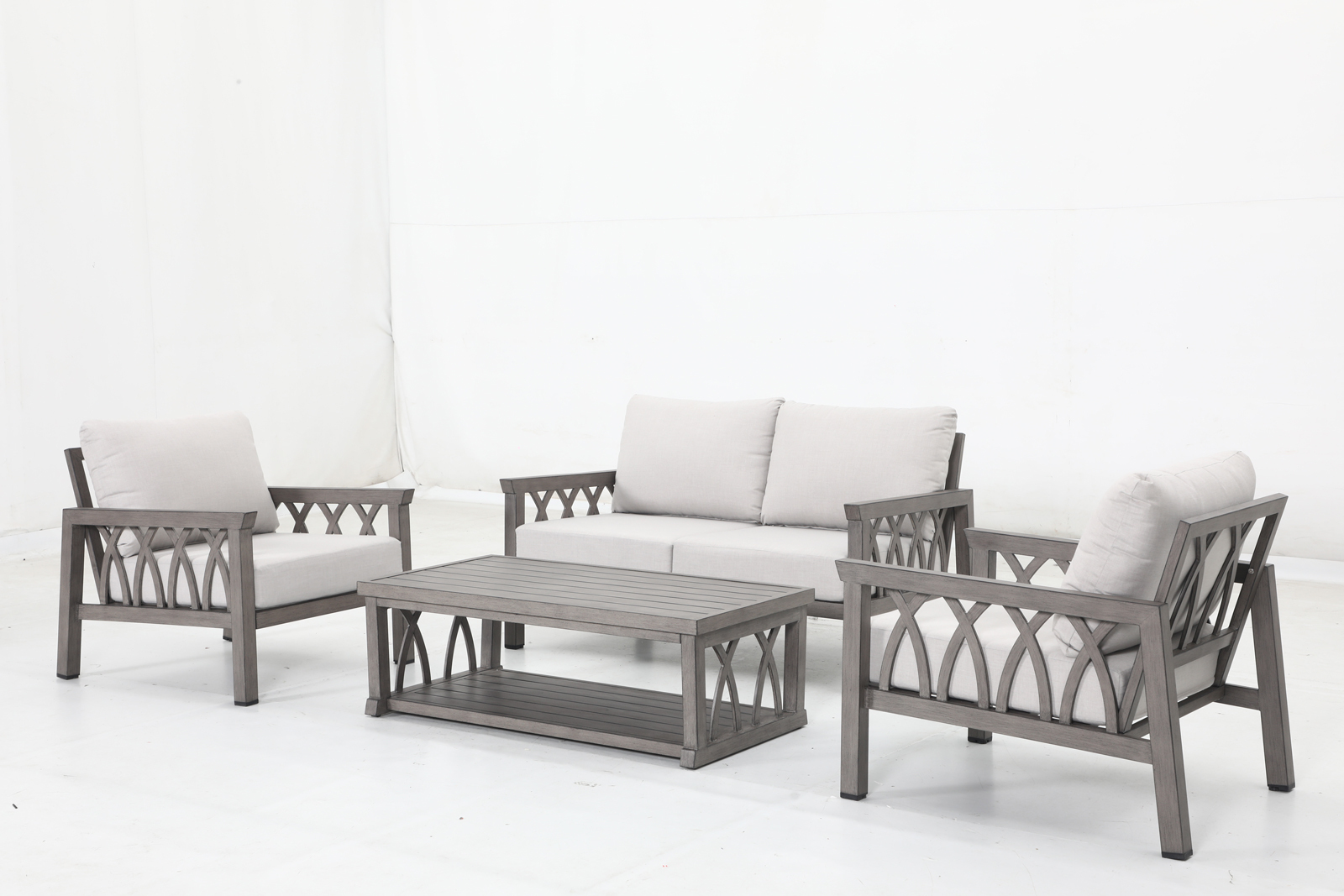 loveseat sofa+2 stationary sofa+10 cushions+1 coffee table