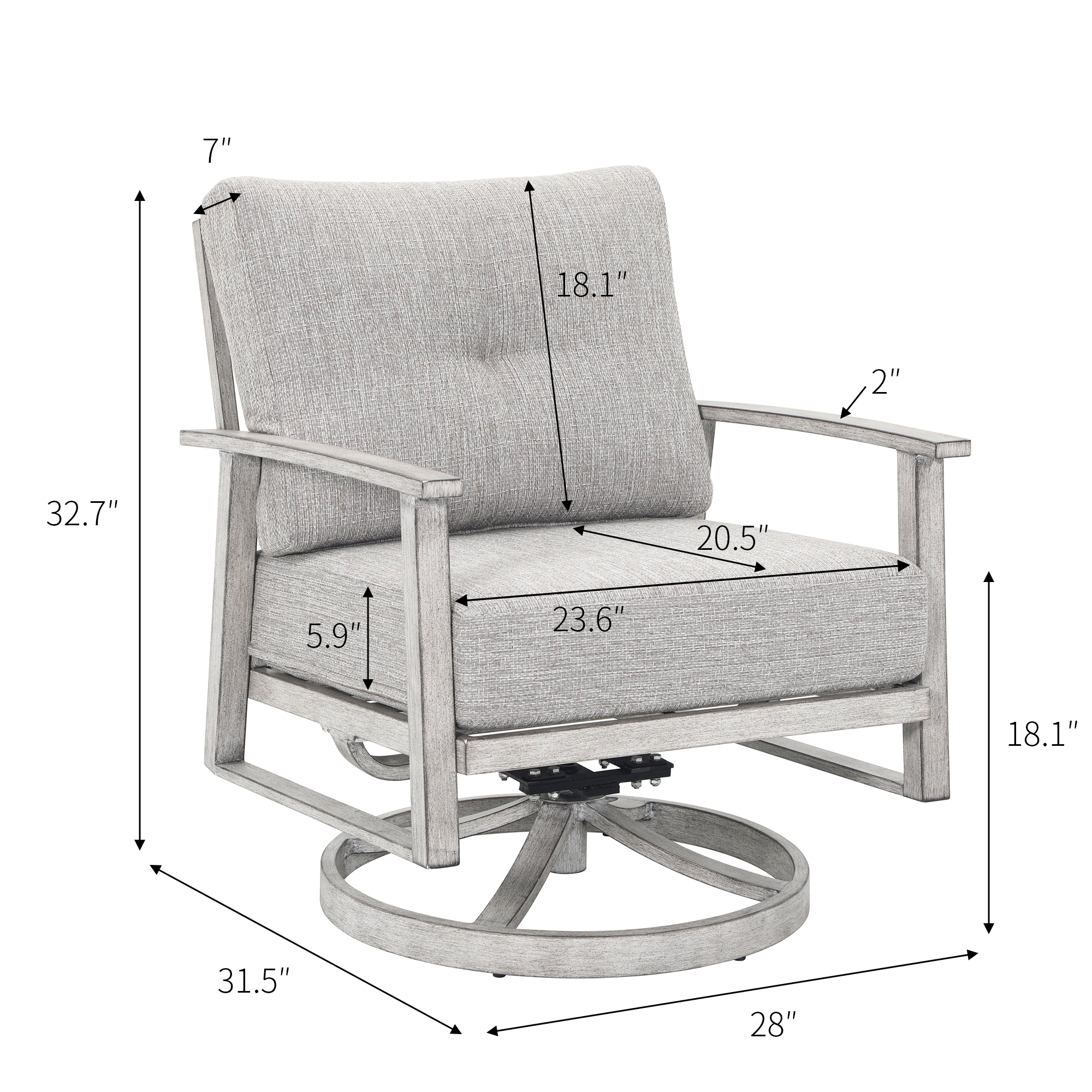  3 seat sofa+2 swivel sofa+10 cushions +1 coffee table