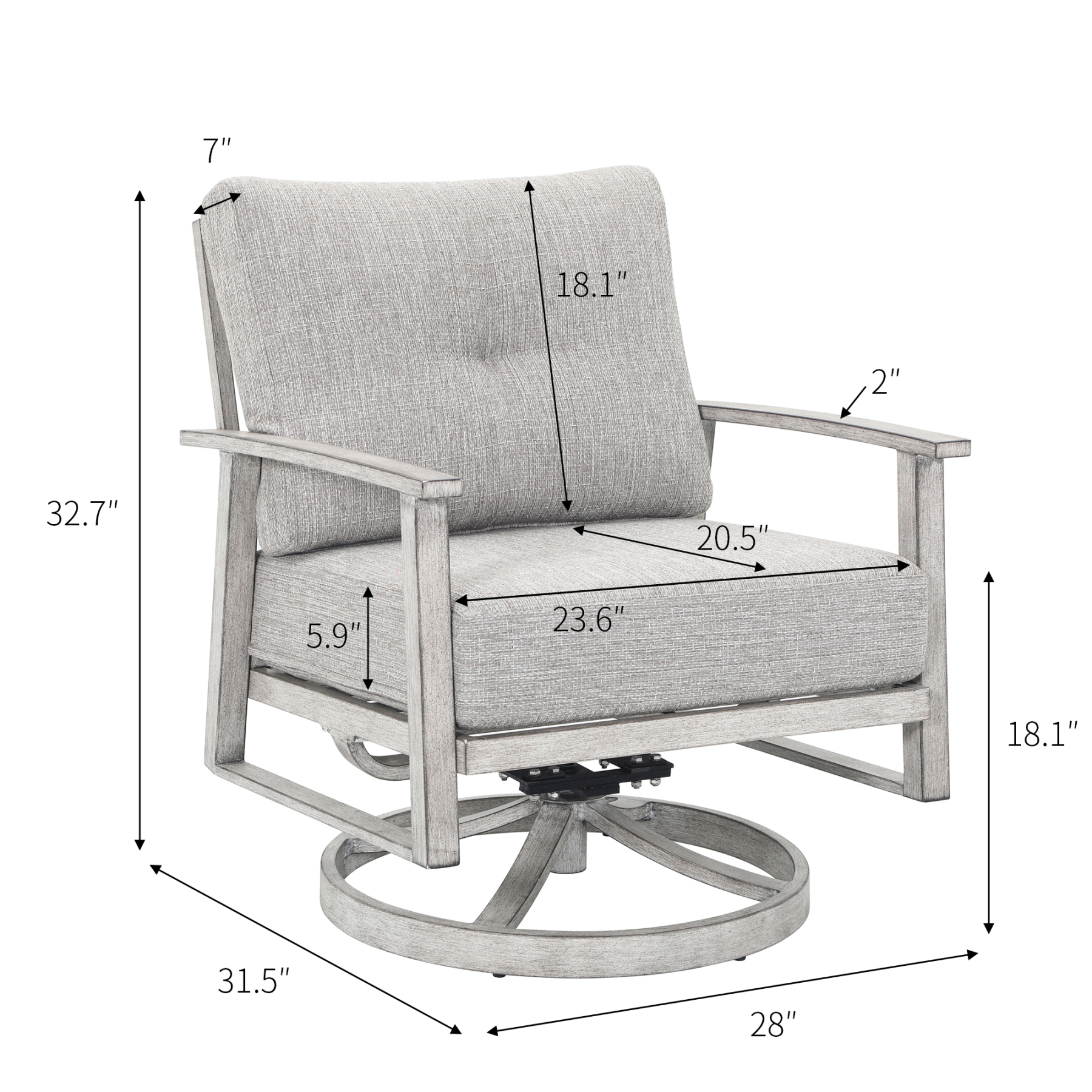 3 seat sofa+2 swivel sofa+10 cushions +1 coffee table