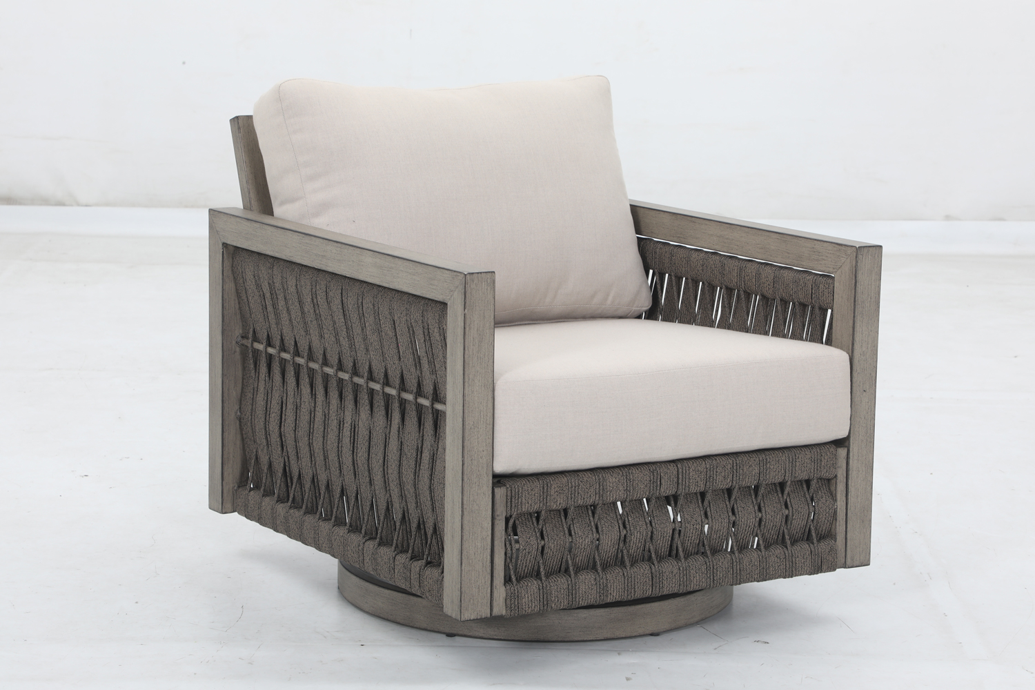 2 Swivel Sofa+4 cushions+1 coffee table