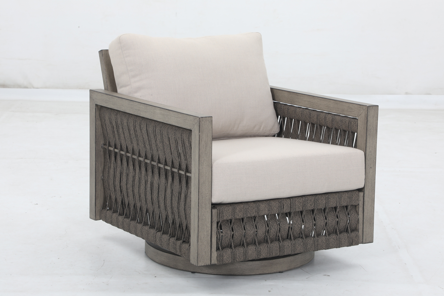 2 Swivel Sofa+4 cushions+1 coffee table