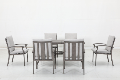 6 stationary chairs+12 cushions+1 table