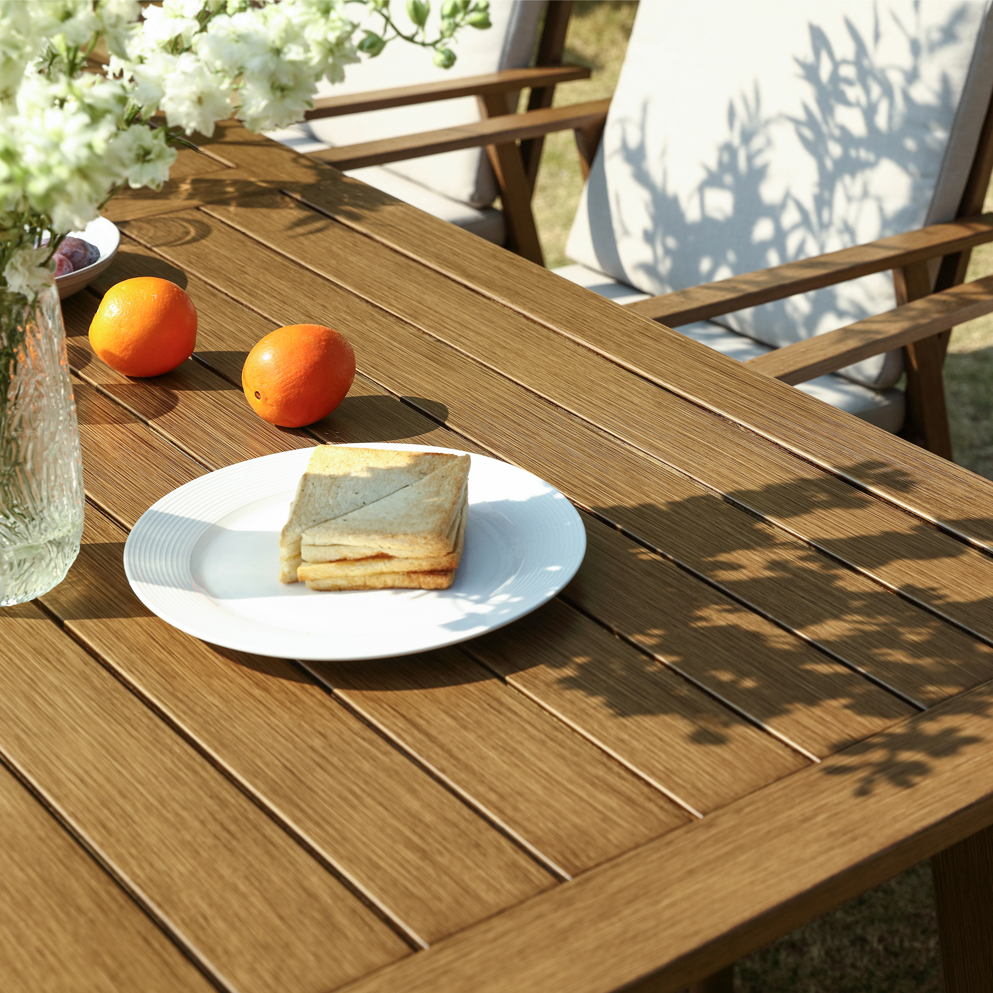 6-Seater Swivel Aluminium Dining Set Outdoor Garden Furniture