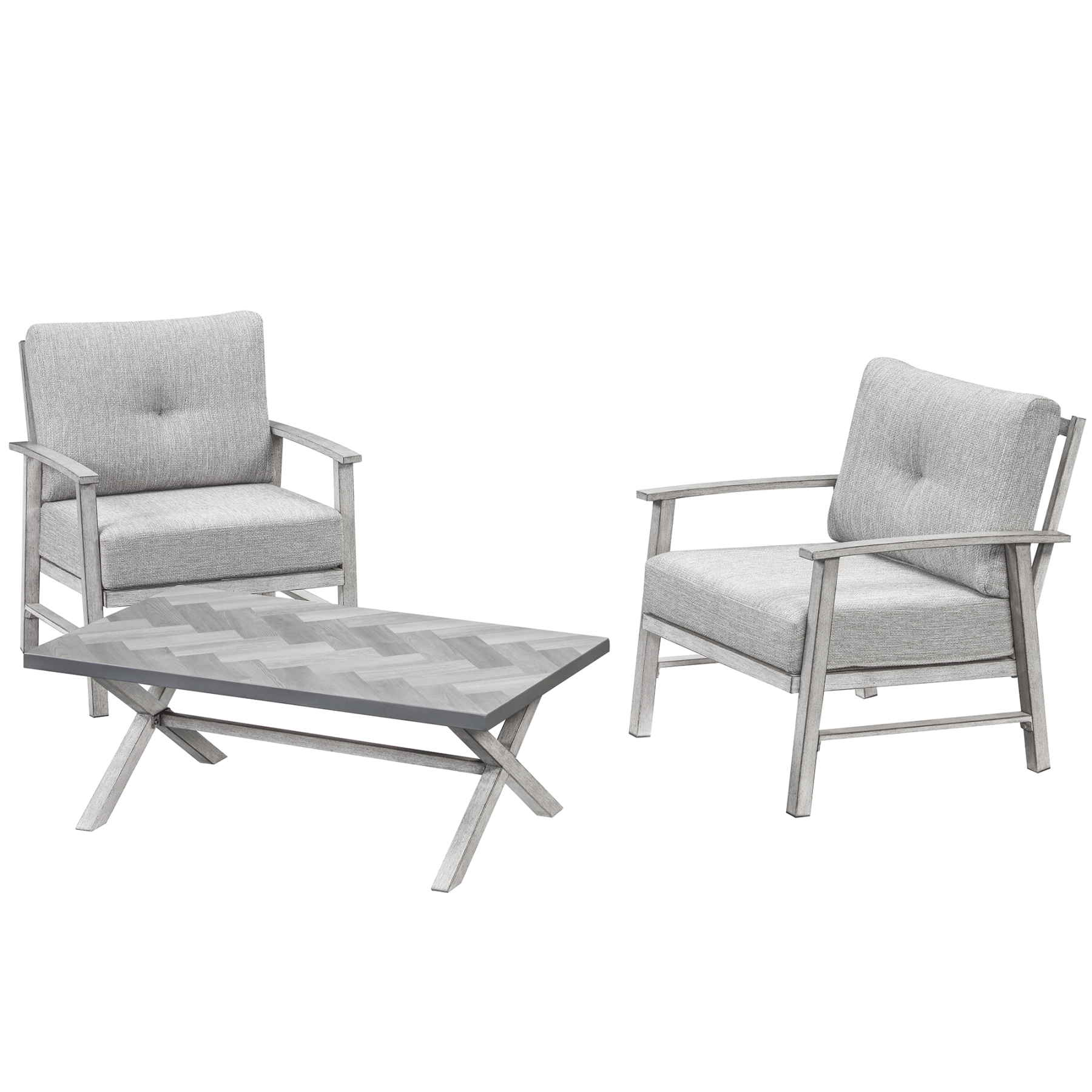 2 stationary sofa+4 cushions +1 coffee table