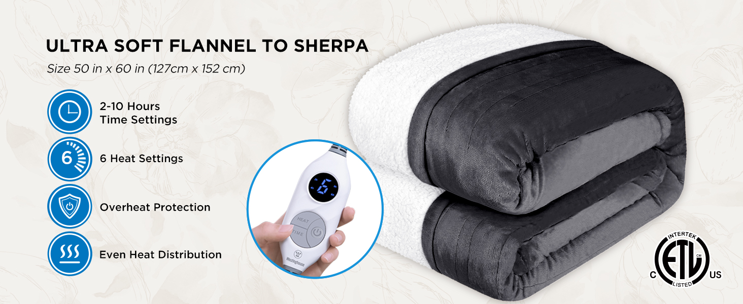 sherpa electric blanket