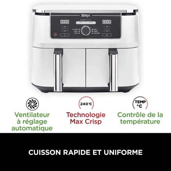 Friteuse sans huile Ninja Foodi MAX DualZone Blanche 9,5L AF400EUWH