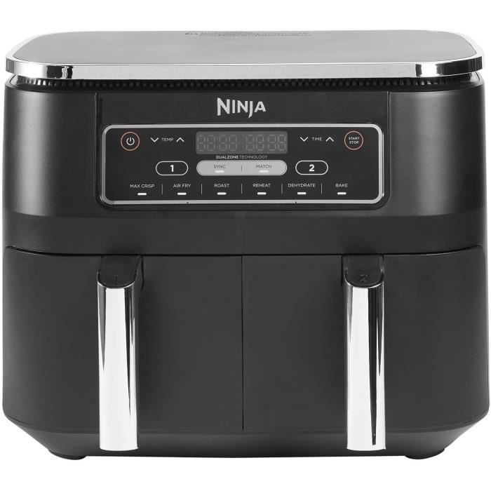 Friteuse sans huile NINtheJA Foodi - Dual Zone AF300EU - 7,6L - Fonctions Sync, Match - 6 modes de cuisson - 2400W