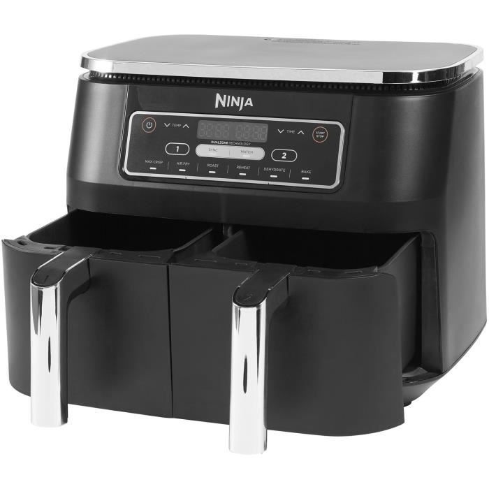 Friteuse sans huile NINtheJA Foodi - Dual Zone AF300EU - 7,6L - Fonctions Sync, Match - 6 modes de cuisson - 2400W