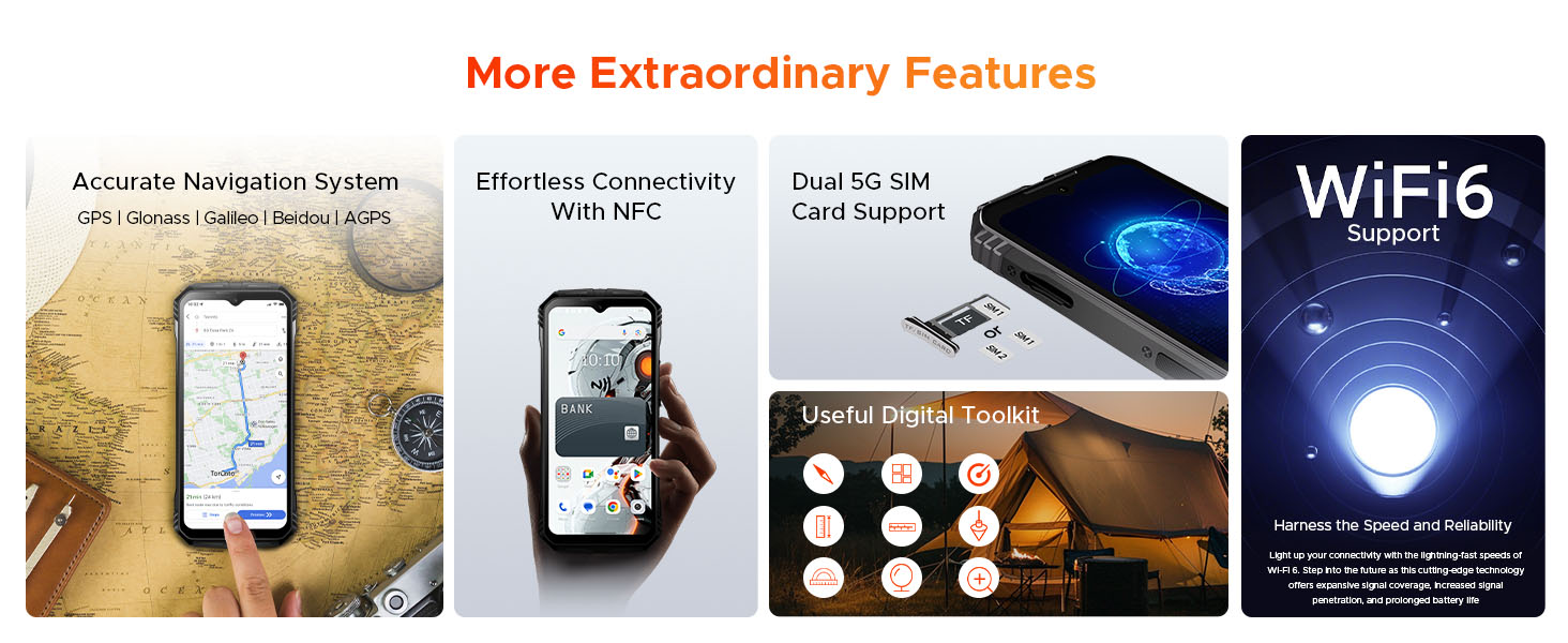 DOOGEE V MAX Pro(2024) 5G Rugged Smartphone,22000mAh 32GB+512GB Android 14 Rugged Phone