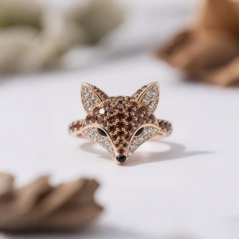 Anyes Fox Design Coffee Cocktail Ring