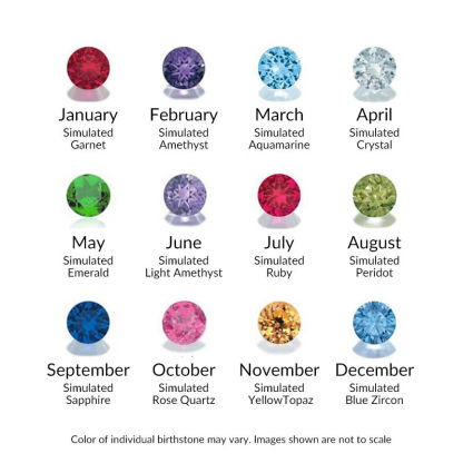Anyes Grumpy Cat Heart Birthstone Necklace