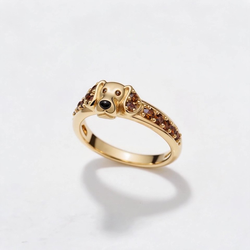 Anyes Dachshund Coffee Cocktail Ring