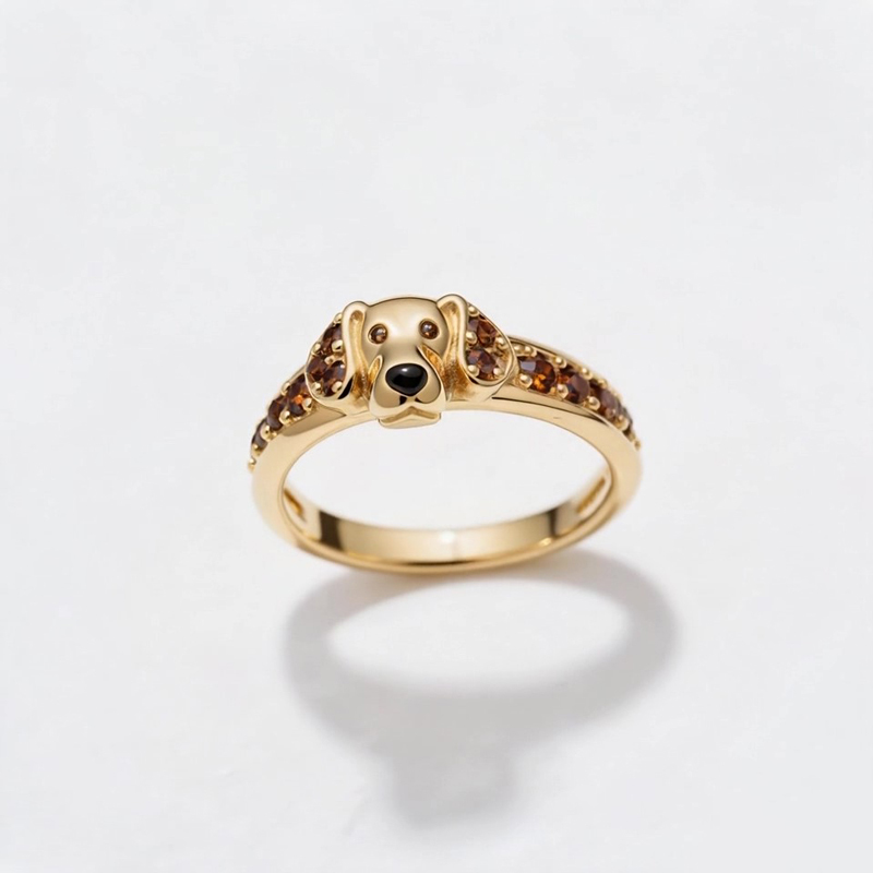 Anyes Dachshund Coffee Cocktail Ring