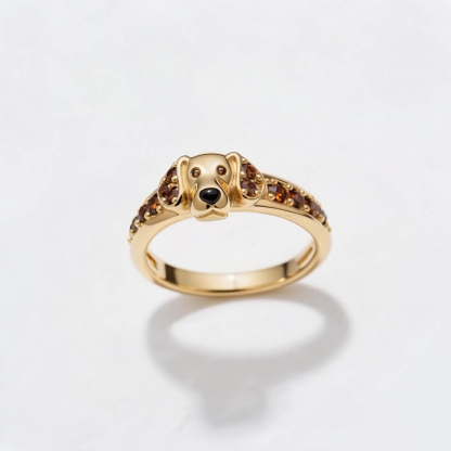 Anyes Dachshund Coffee Cocktail Ring