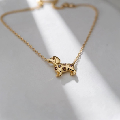 Anyes Dachshund Coffee Necklace