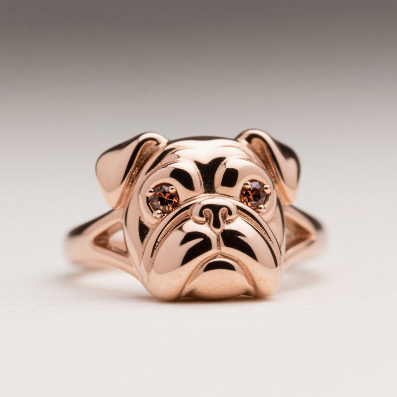 Anyes Bulldog Coffee Cocktail Ring