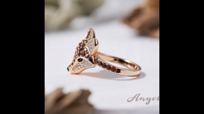 Anyes Fox Design Coffee Cocktail Ring