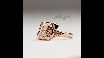 Anyes Bulldog Coffee Cocktail Ring