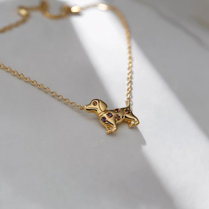 Anyes Dachshund Coffee Necklace