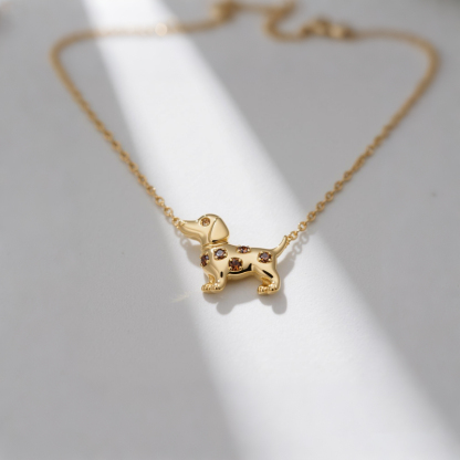 Anyes Dachshund Coffee Necklace