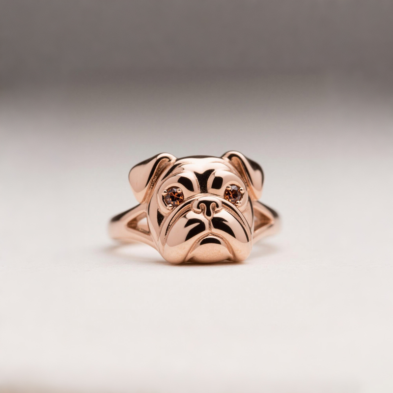 Anyes Bulldog Coffee Cocktail Ring
