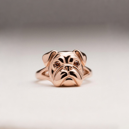 Anyes Bulldog Coffee Cocktail Ring
