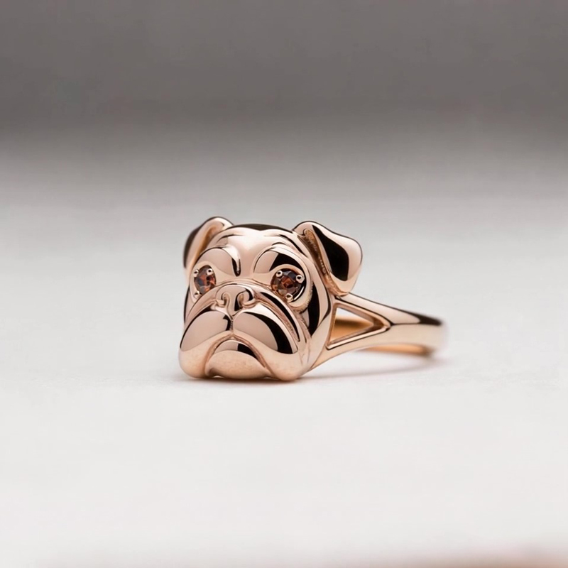 Anyes Bulldog Coffee Cocktail Ring