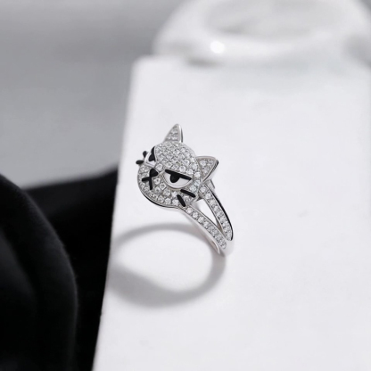Anyes Grumpy Cat Cocktail Ring