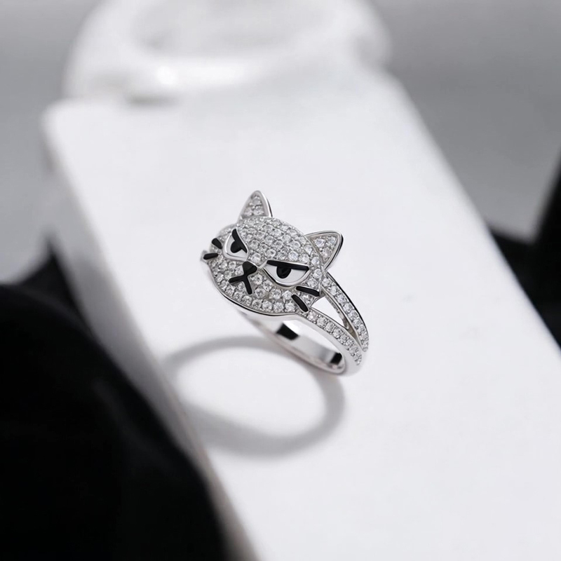 Anyes Grumpy Cat Cocktail Ring