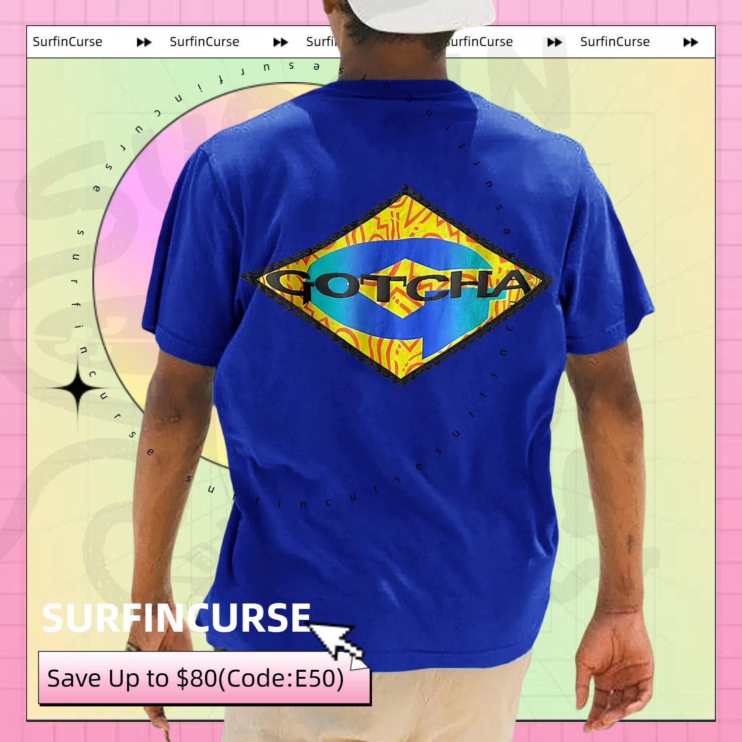 Vintage Surf Printed Oversized Unisex T-shirts