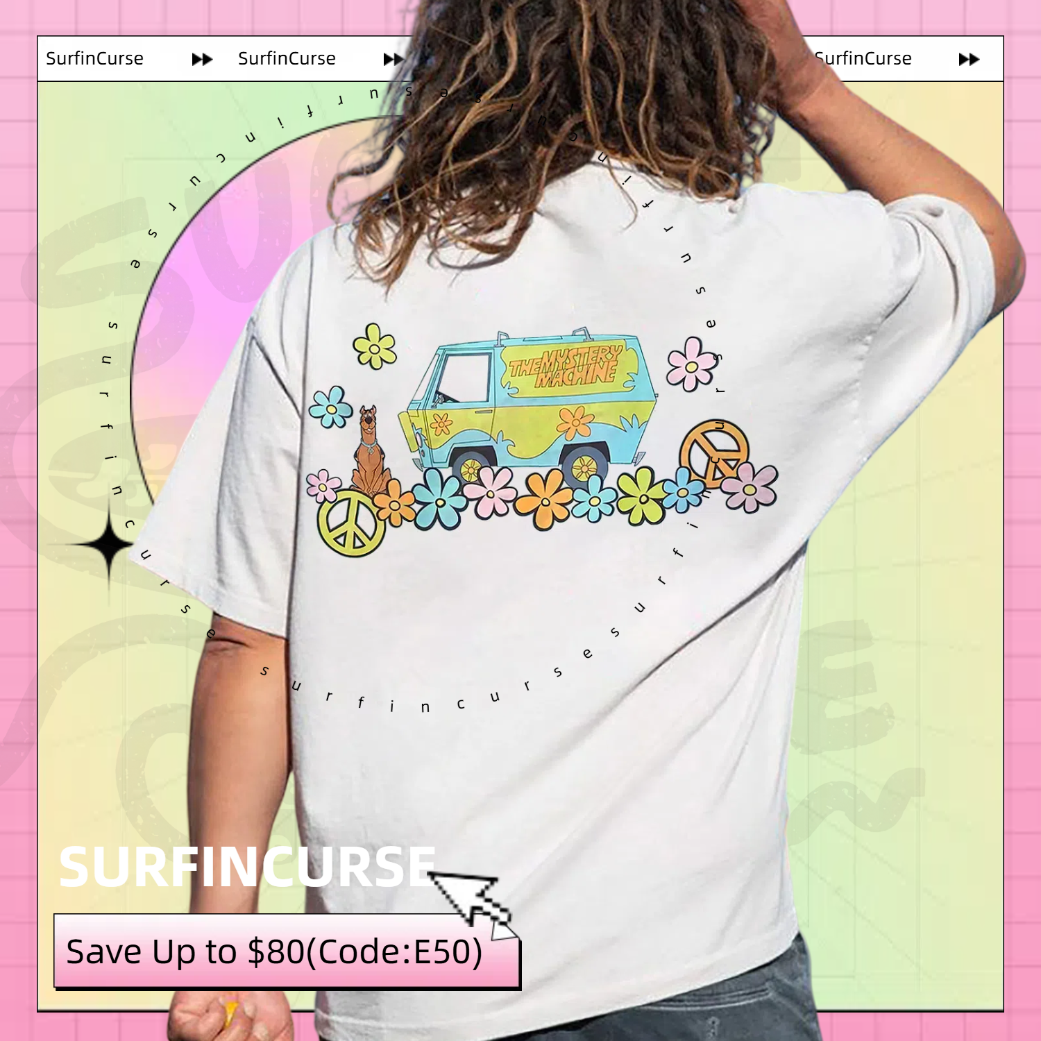 The Mystery Machine Printed Oversized Unisex T-shirts