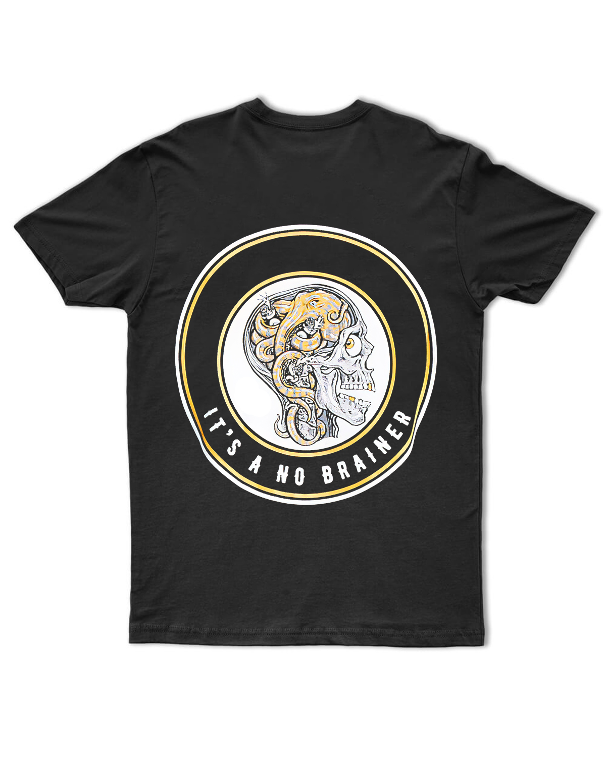 It’s A No Brainer Octopus Brian Skull Graphic Print Men's Short Sleeve