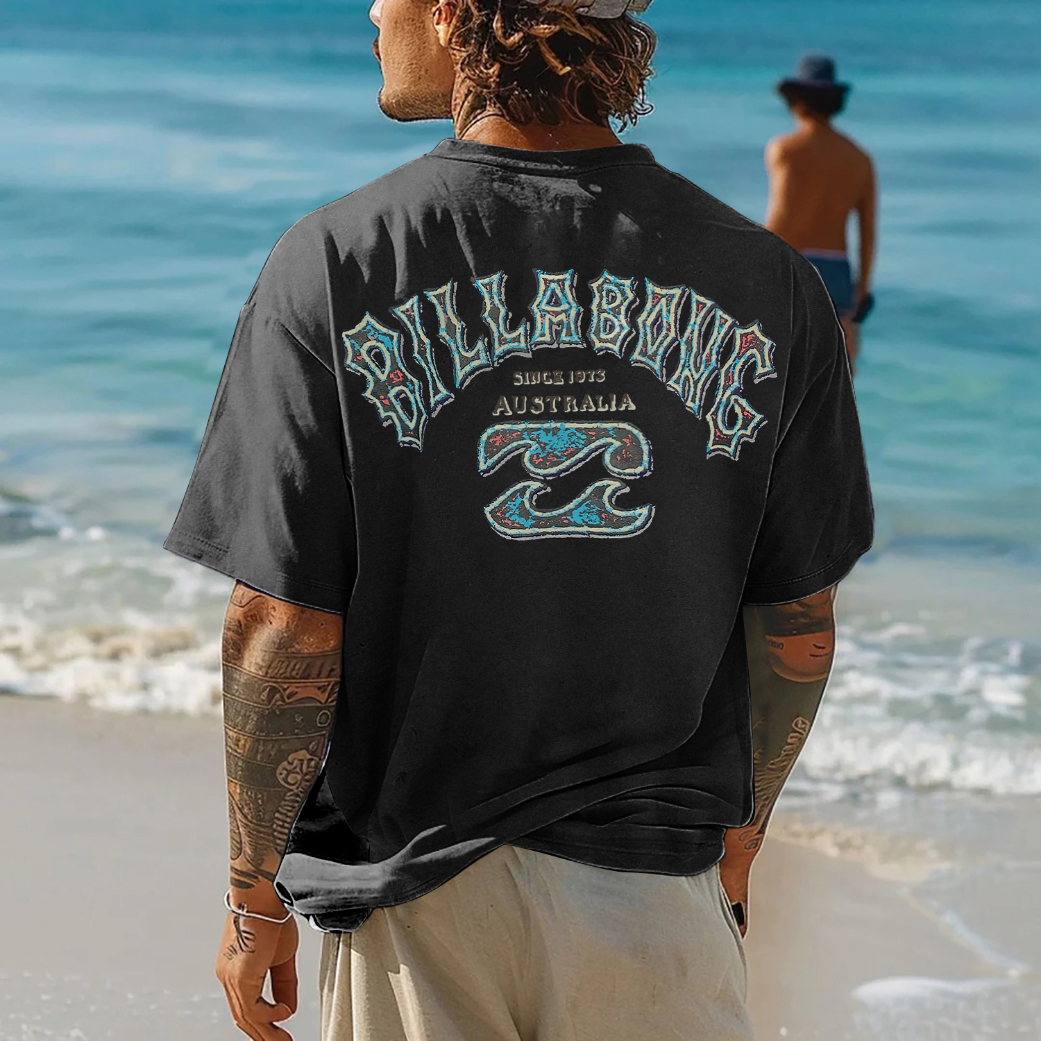 Billabong Since 1973 Australia Printed Oversized Men's T-shirt Image - 1