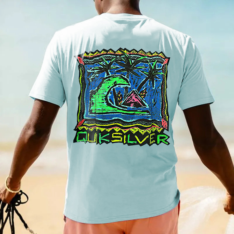 Quik Silver Printed Oversized Men's T-shirt Image - 1