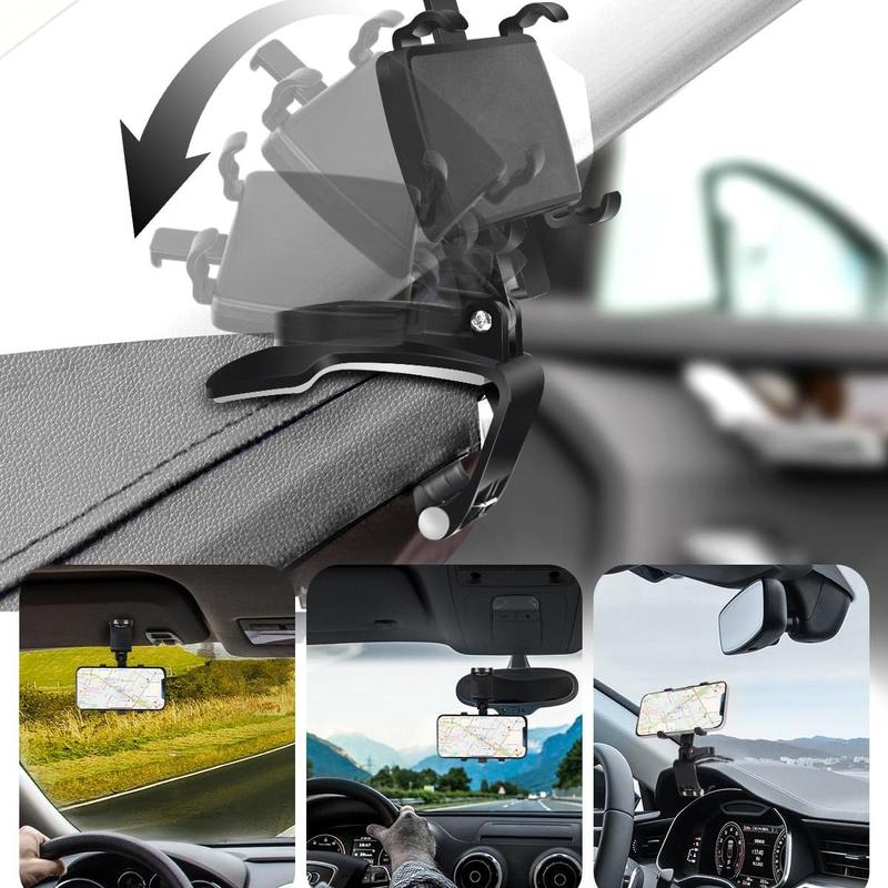 360 Degree Rotatable Dashboard Phone Holder with a Clip