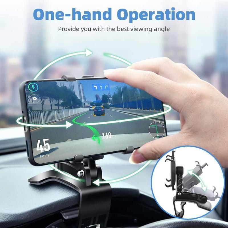 360 Degree Rotatable Dashboard Phone Holder with a Clip