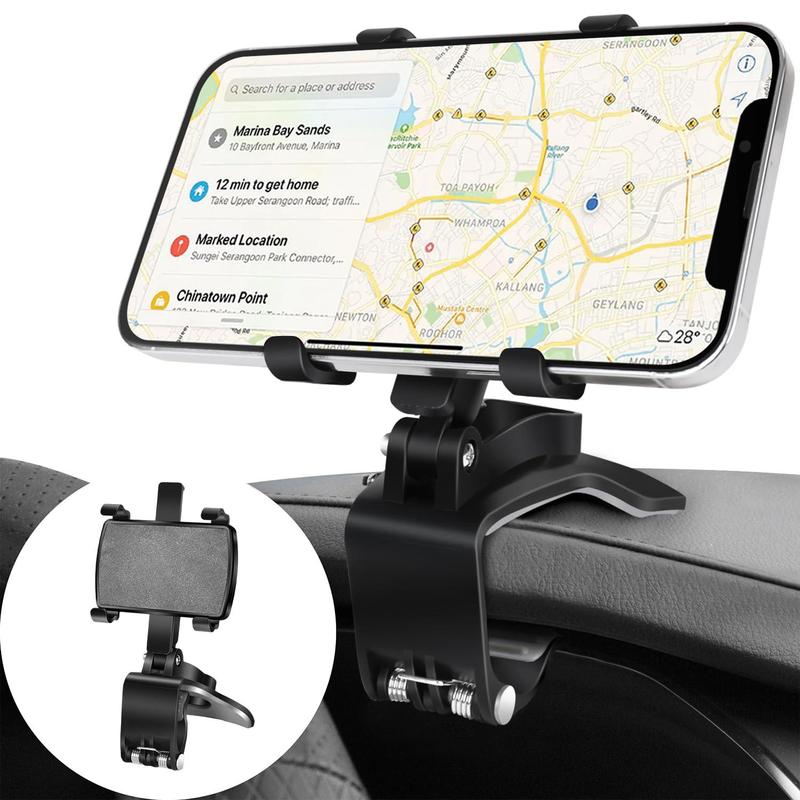 360 Degree Rotatable Dashboard Phone Holder with a Clip