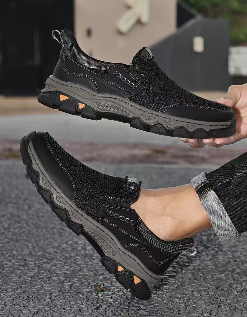 Men's Handmade Cowhide Orthopedic Breathable Walking Shoes