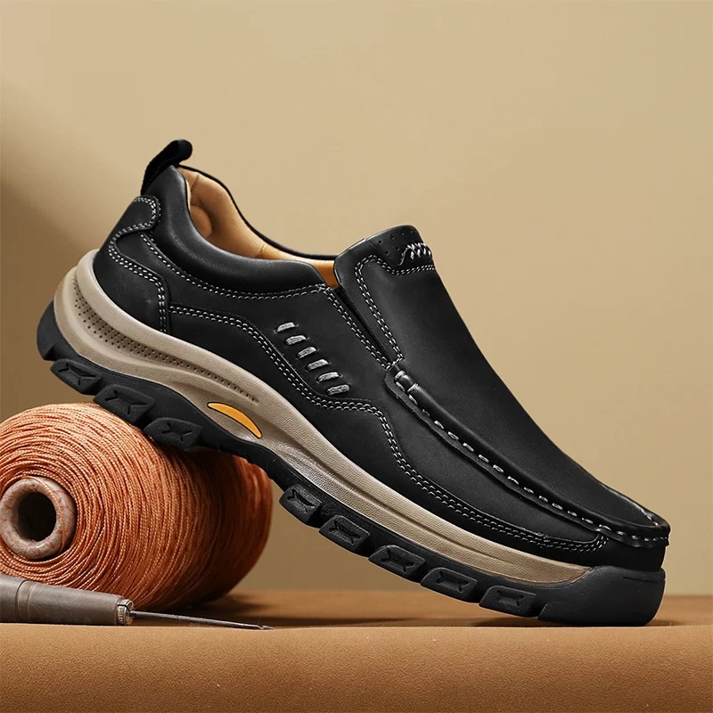 VECTOSOLE Men’s Handcrafted Cowhide Orthopedic Outdoor Loafers 