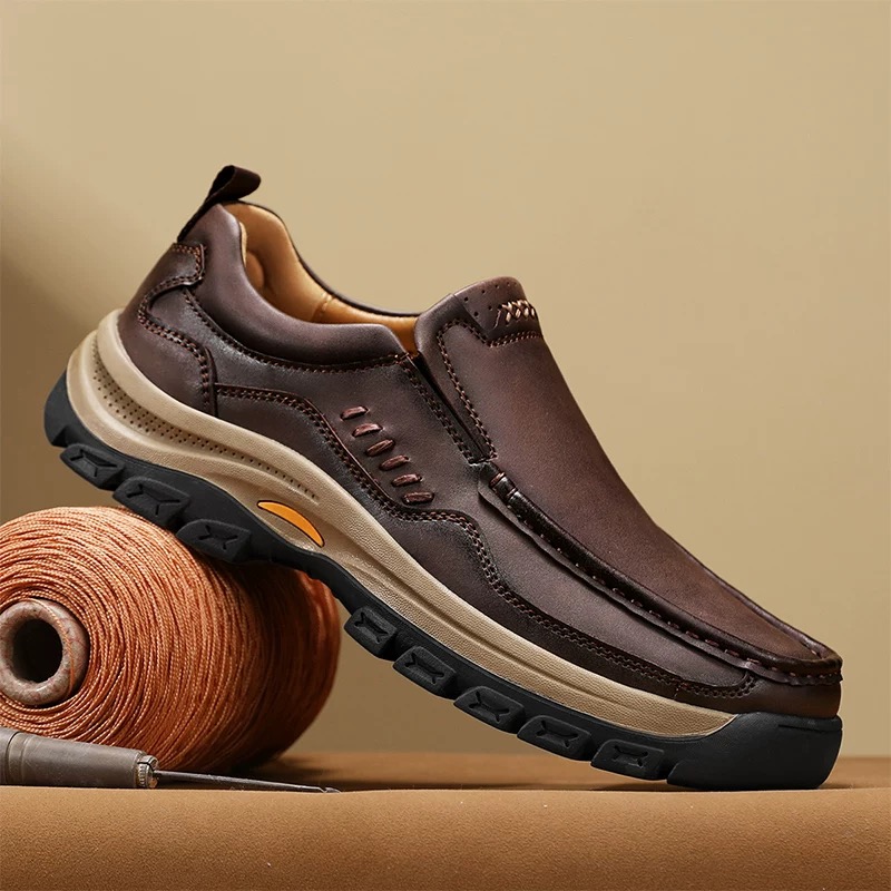 VECTOSOLE Men’s Handcrafted Cowhide Orthopedic Outdoor Loafers 